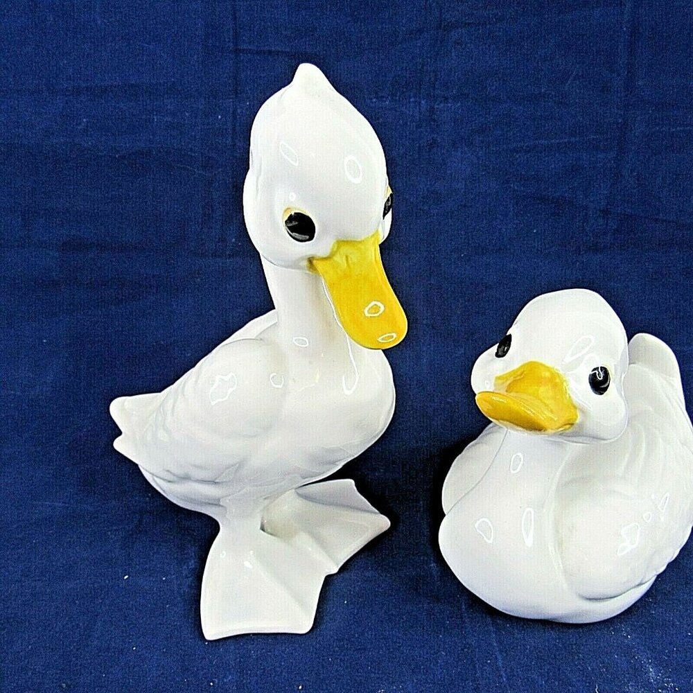 Vintage Napcoware Ducks Japan 9983 Set of 2 Porcelain